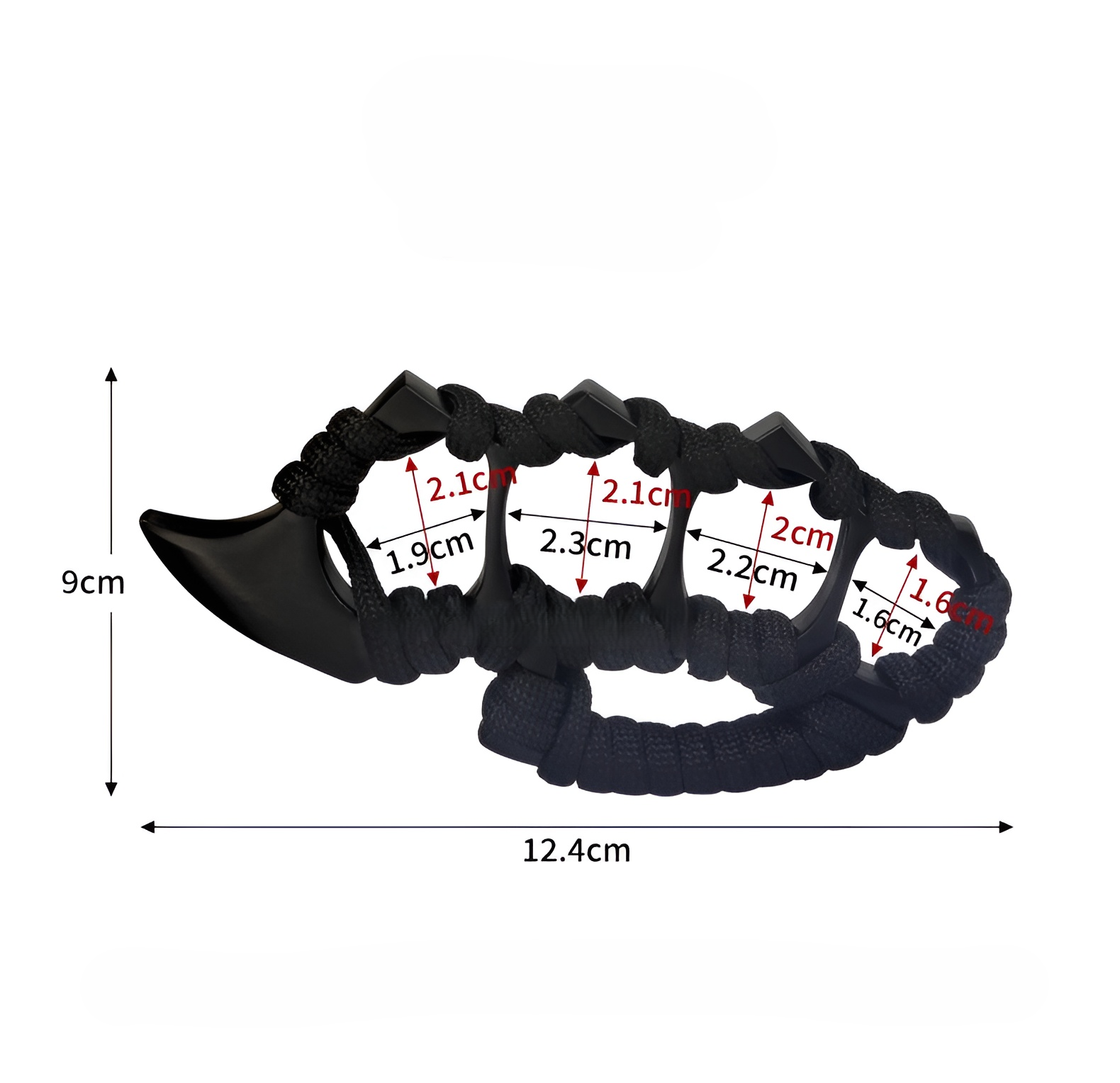Strumento di Difesa Portatile Grip Force con Struttura in Metallo Resistente