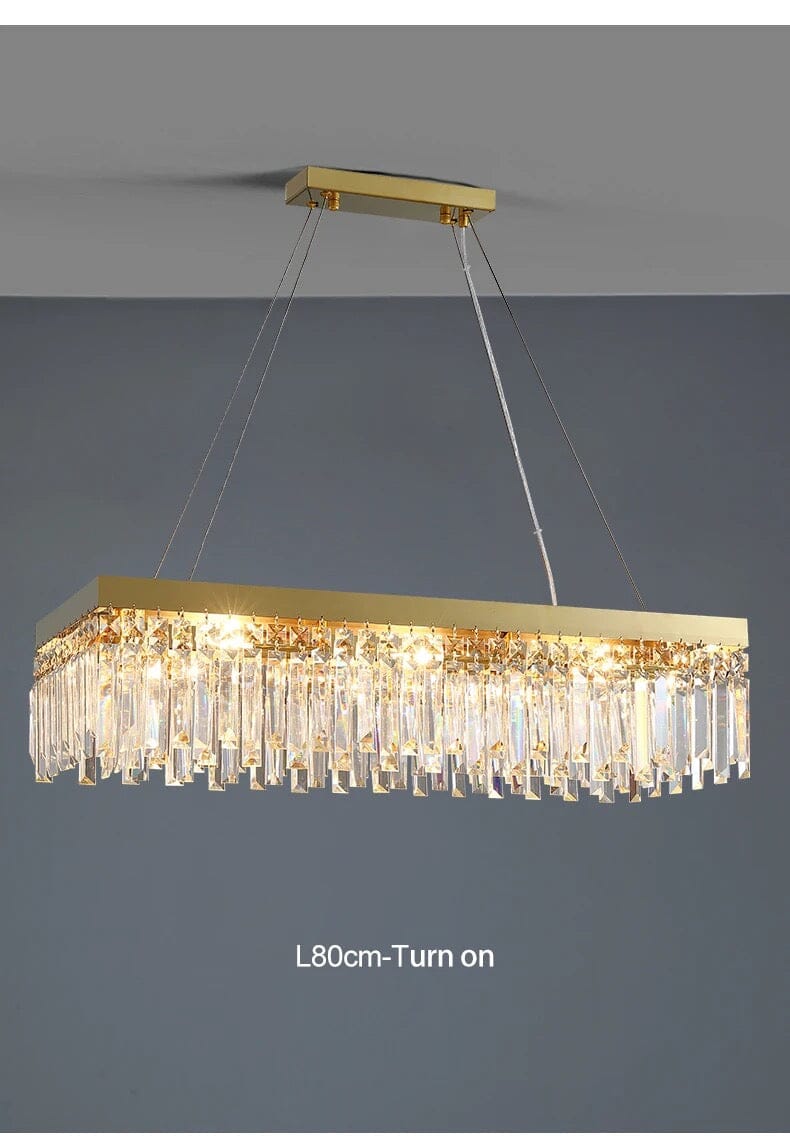 Collection de lustres Lumen Arc en finition argentée ou dorée