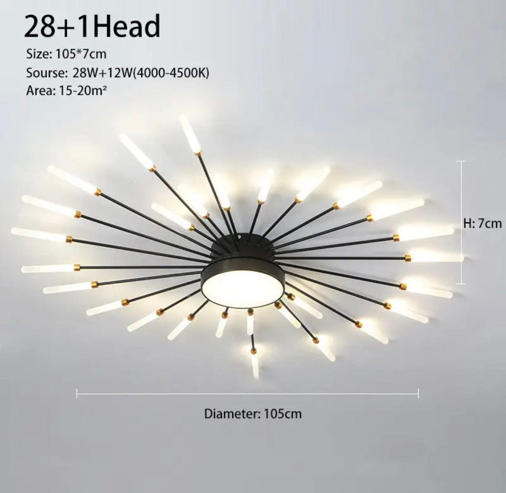 Lampa wisząca LumaSpike w stylu różdżki do nowoczesnych pomieszczeń