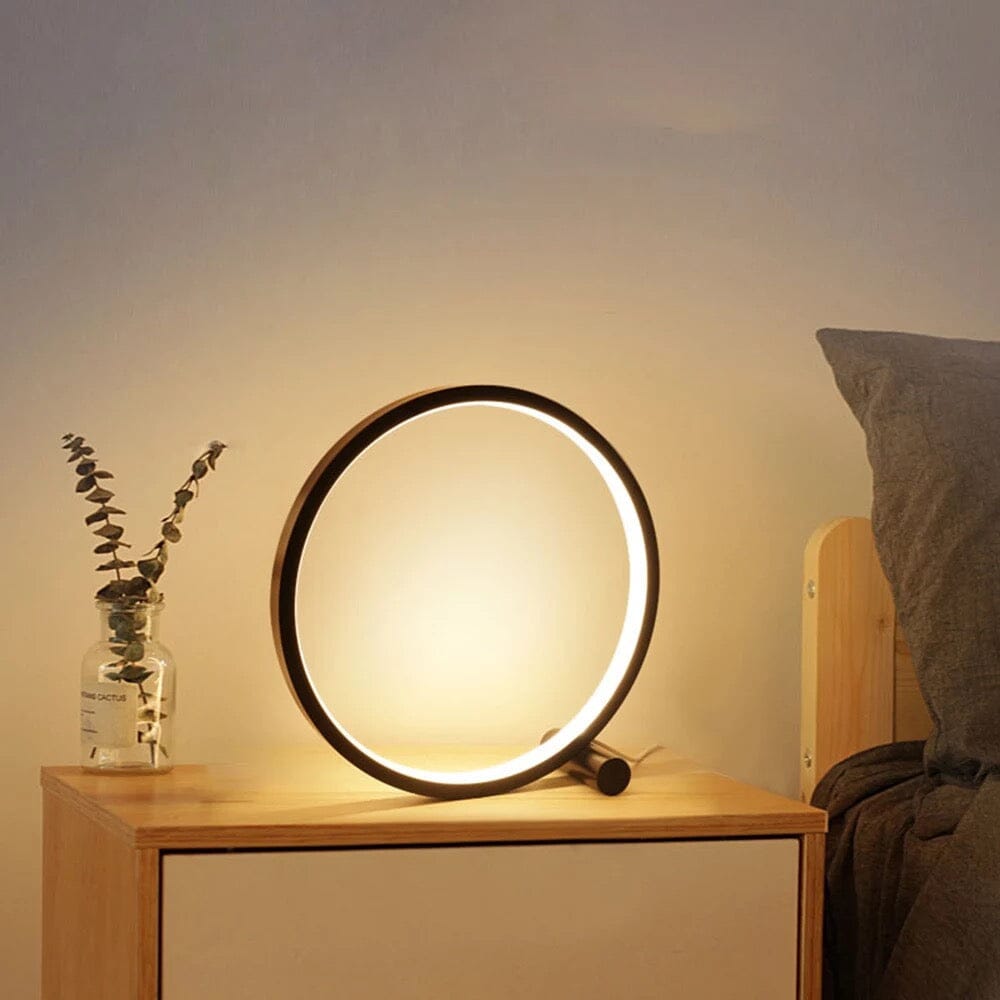 Lámpara Táctil LED NovaHalo para Interiores Modernos con Luz Blanca Cálida