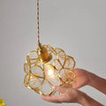Liora Glass Pendellampe med Nordisk Blomstermotiv