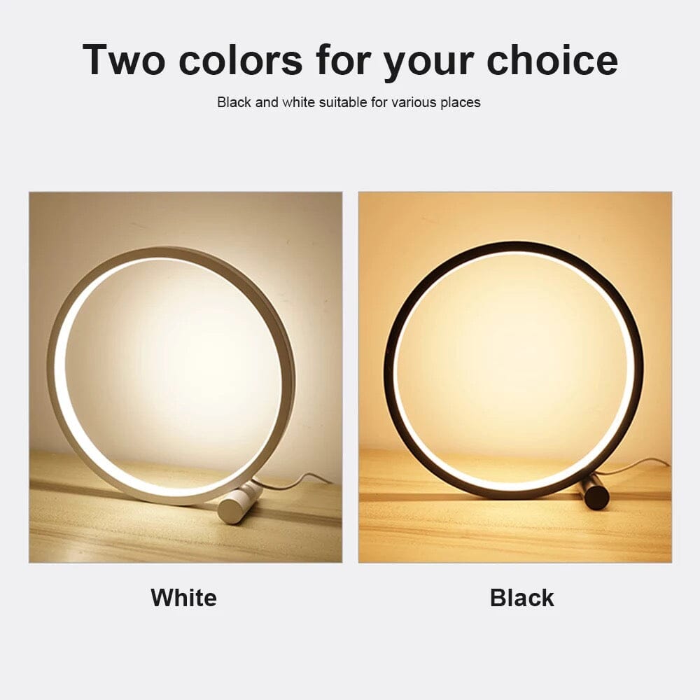 Lámpara Táctil LED NovaHalo para Interiores Modernos con Luz Blanca Cálida
