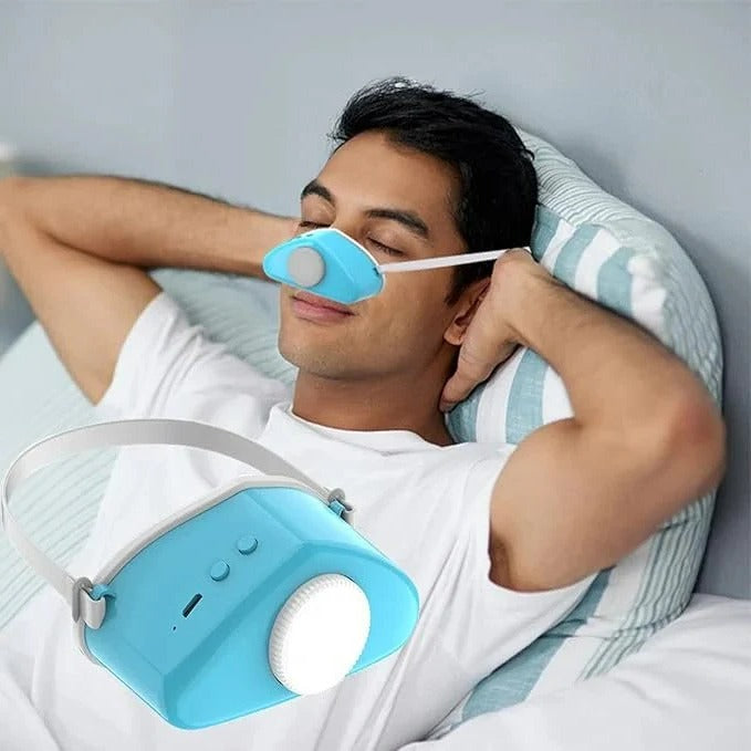 Portable Electric Snoring Mask With Soft Fabric And Adjustable Strap For Quiet Nights