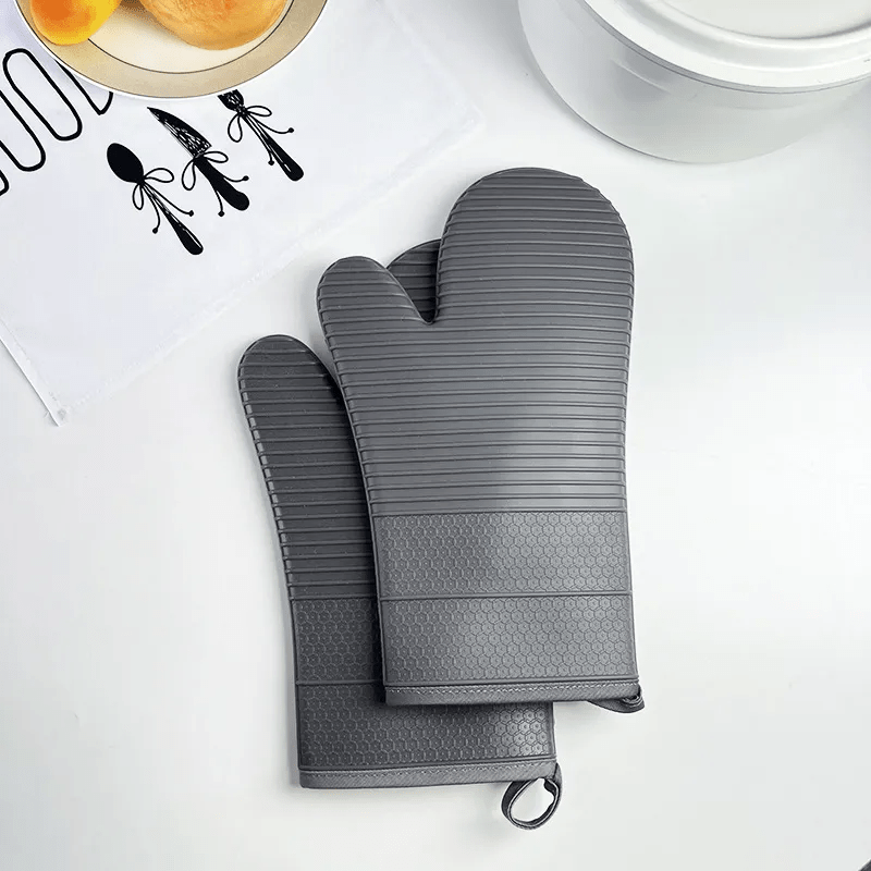 NovaGuard siliconen ovenhandschoenen met antislip voor maximale hittebescherming