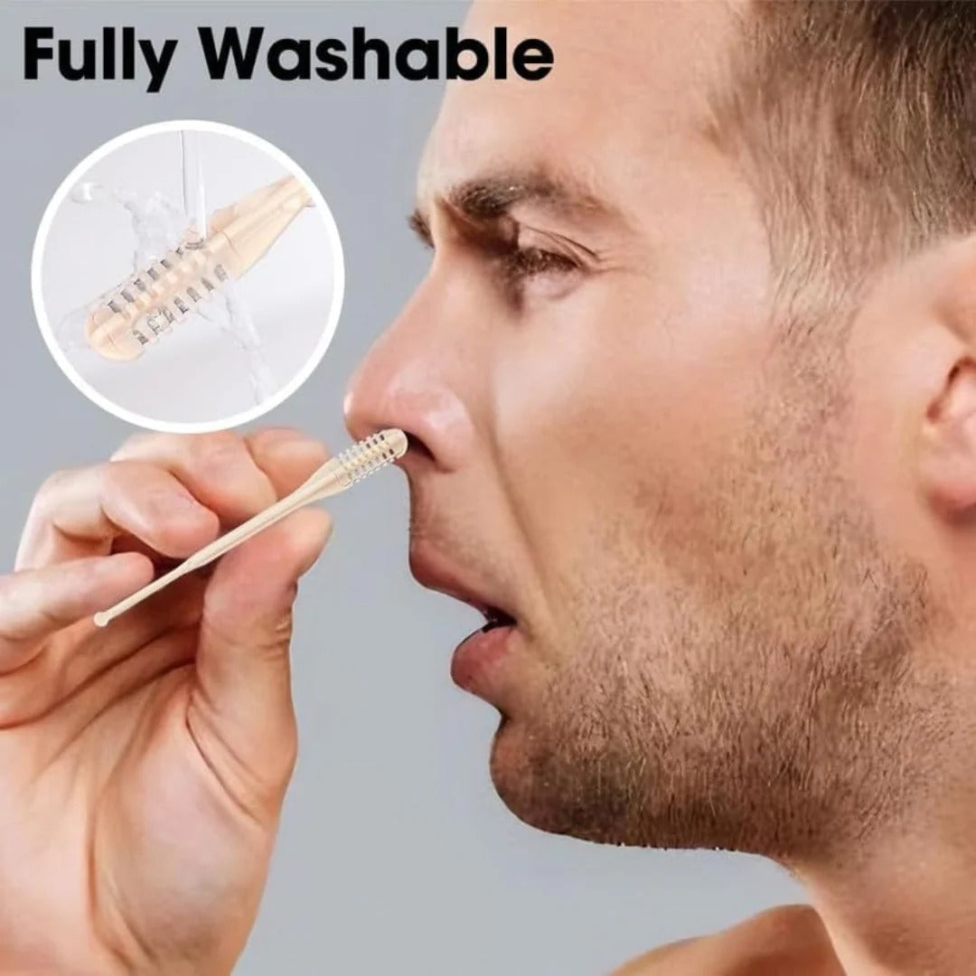 Compact Nose Hair Trimmer with 360° Rotating Head – Precise Grooming for Men and Women