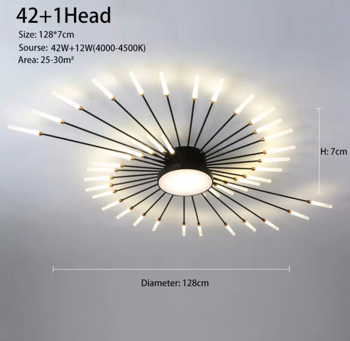 Lampa wisząca LumaSpike w stylu różdżki do nowoczesnych pomieszczeń