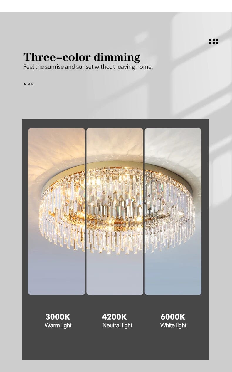 Collection de lustres Lumen Arc en finition argentée ou dorée