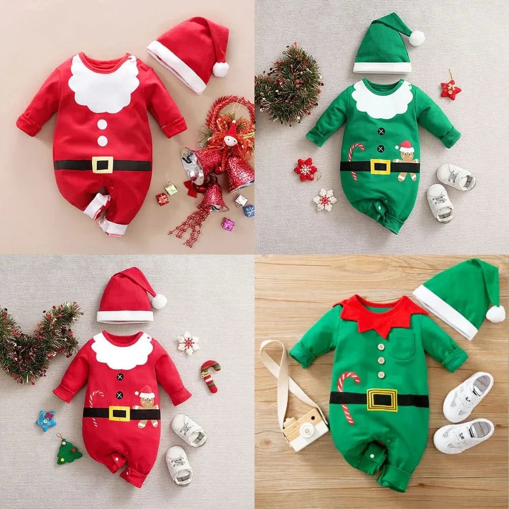プチネスト ベビー クリスマス衣装 初めてのクリスマス用フェスティブスーツ 柔らかいコットンで快適