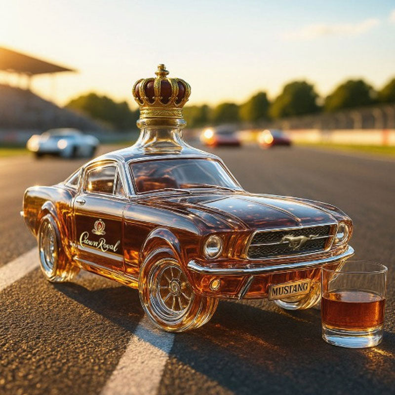NovaCrest Stallion Silhouette Glass Whiskey Decanter Home Bar