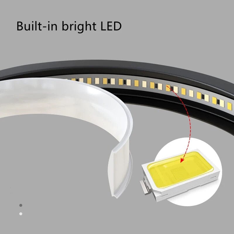 Aurelia Ring Lamp With Adjustable Aluminum And Acrylic Design, 12,500 Lumens