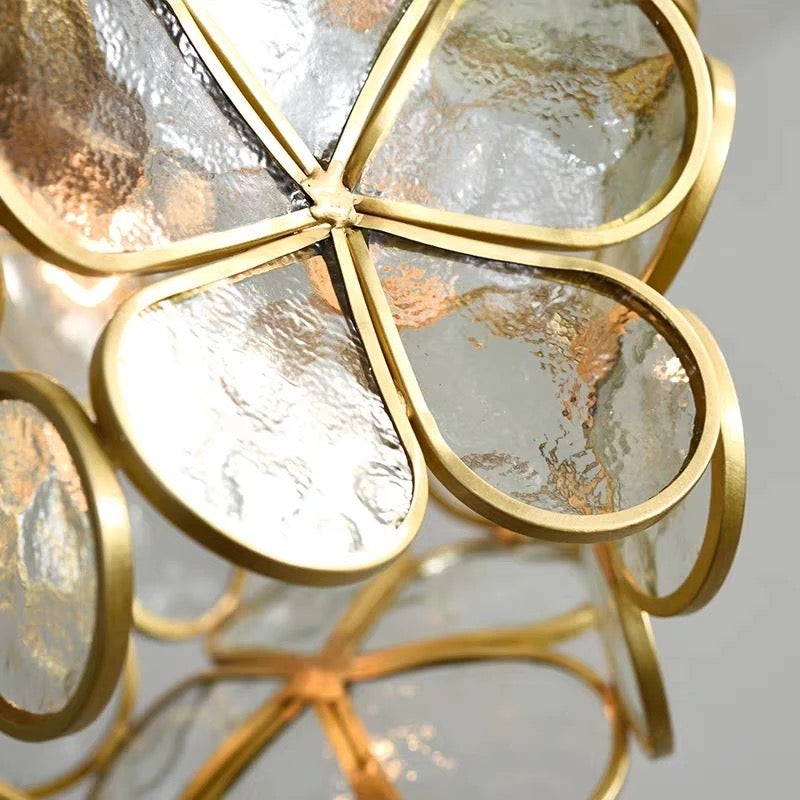 Liora Glass Pendellampe med Nordisk Blomstermotiv