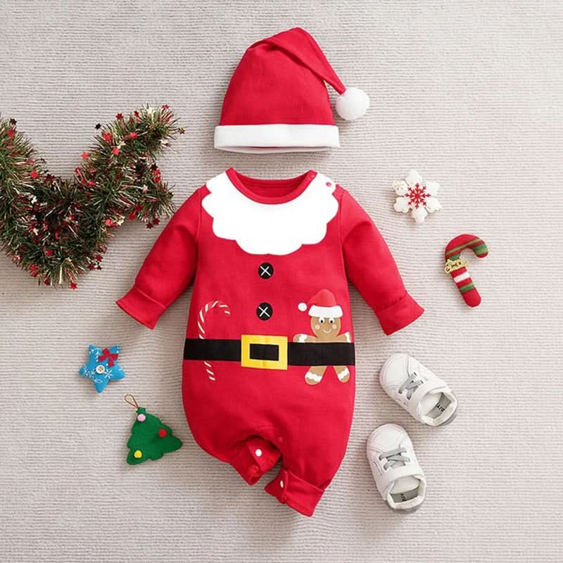 プチネスト ベビー クリスマス衣装 初めてのクリスマス用フェスティブスーツ 柔らかいコットンで快適