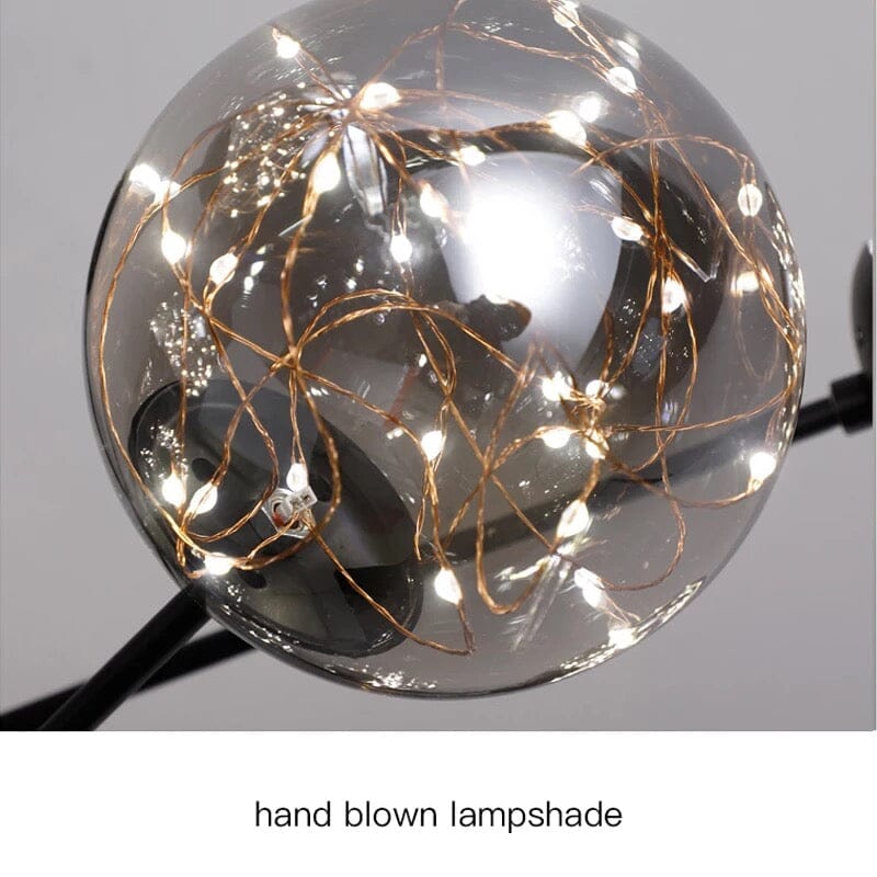 Luminex glazen kroonluchter met ijzeren frame LED-gloed 12 of 16 armen