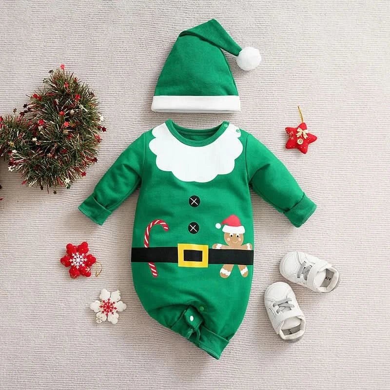 プチネスト ベビー クリスマス衣装 初めてのクリスマス用フェスティブスーツ 柔らかいコットンで快適