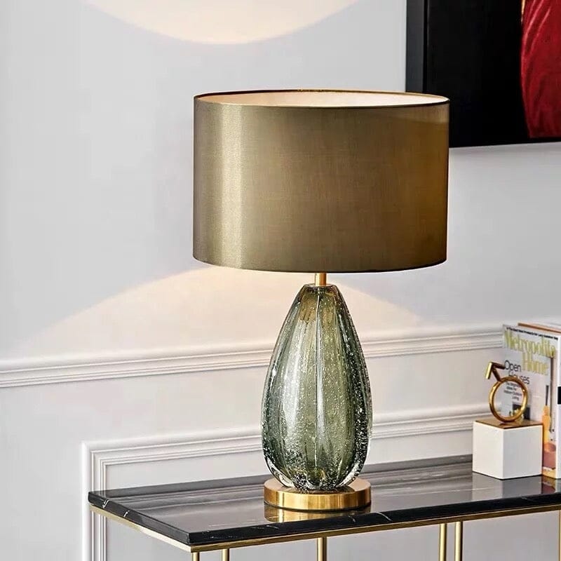 Lámpara de Mesa Nova de Vidrio Soplado a Mano, Luz de Acento Moderna