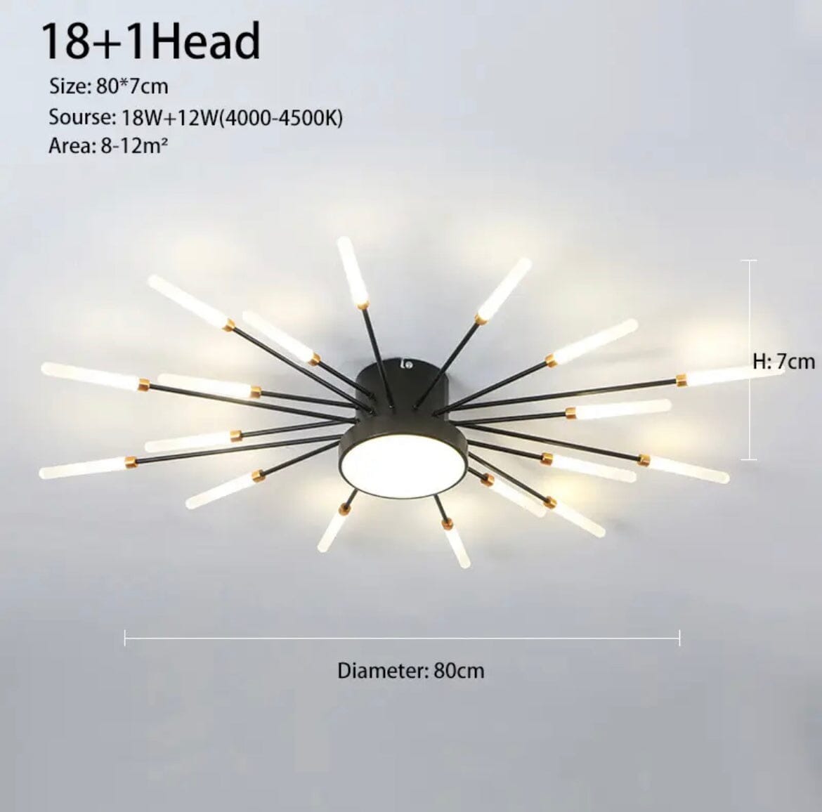 Lampa wisząca LumaSpike w stylu różdżki do nowoczesnych pomieszczeń