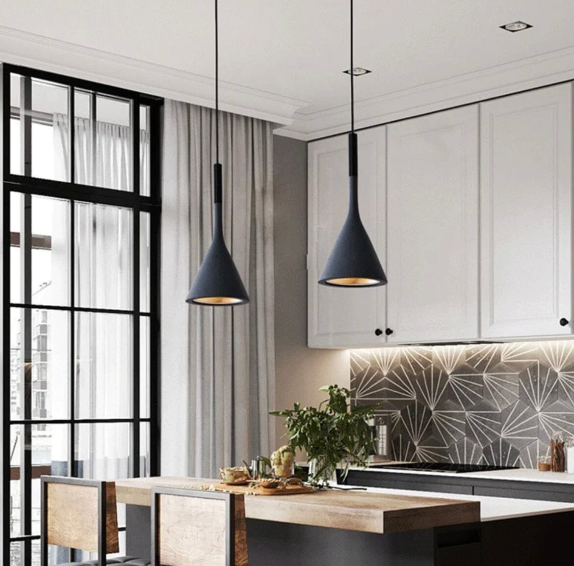 NovaFlex Pendant Light With Adjustable Cord And Color Finishes
