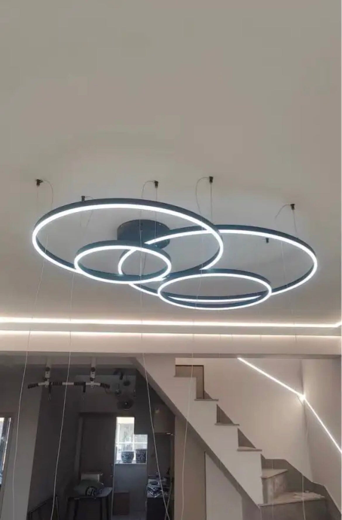 Aurelia Ring Lamp With Adjustable Aluminum And Acrylic Design, 12,500 Lumens