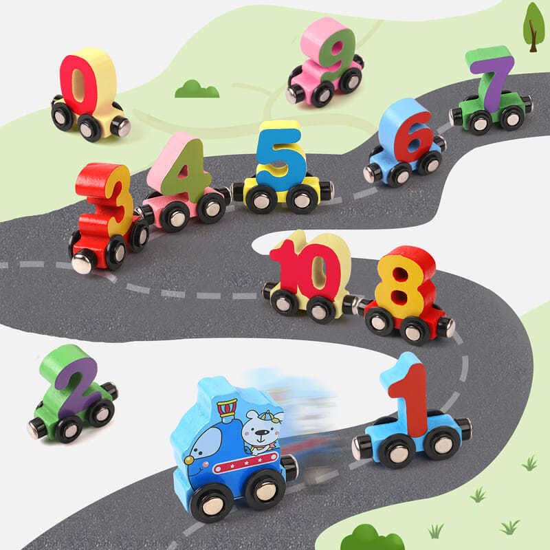 BrightTrack magnetický vlak s čísly pro batolata od 2 let Rozvíjí numerické dovednosti