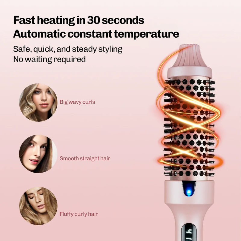 StyleFusion 1.5-Inch Ionic Thermal Round Brush Heated, 6 Temperature Settings
