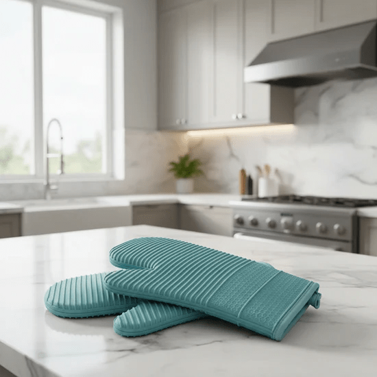 NovaGuard siliconen ovenhandschoenen met antislip voor maximale hittebescherming