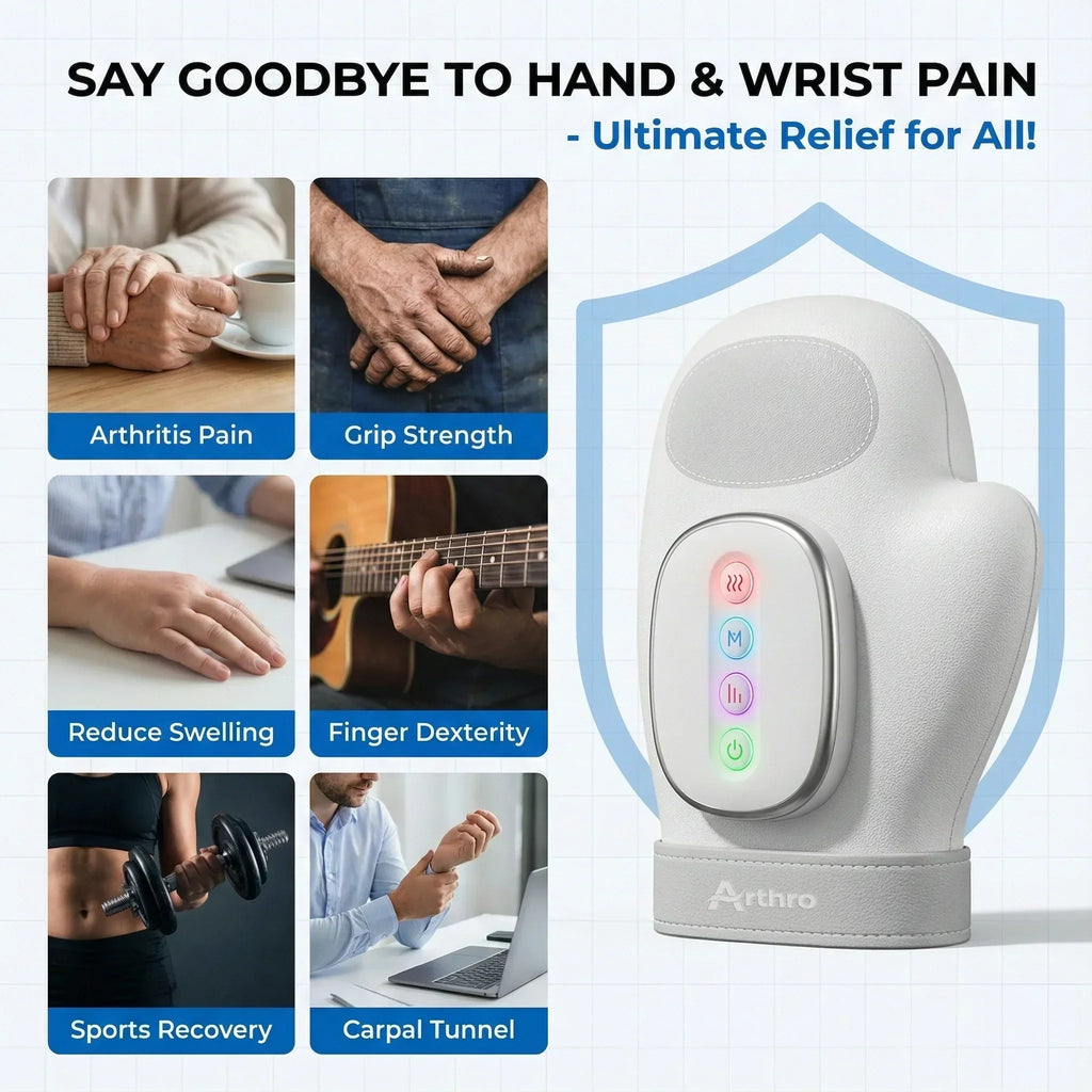 Hand Massager With Contoured Wrist Support And Finger Comfort