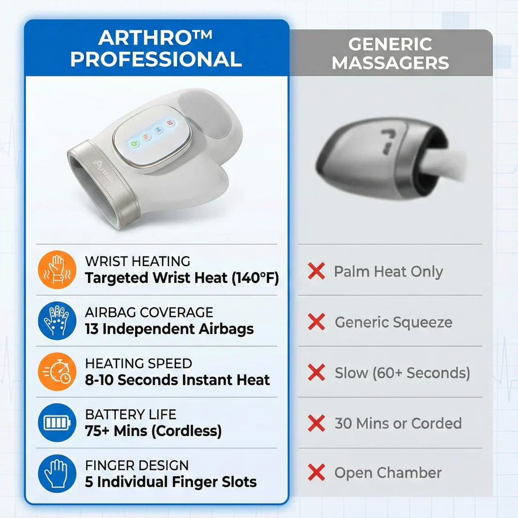 Hand Massager With Contoured Wrist Support And Finger Comfort