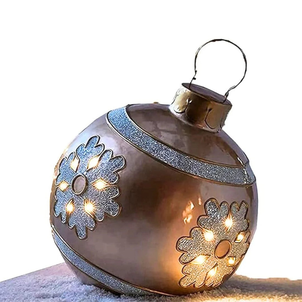 Sfere di Natale gonfiabili in PVC per esterni, resistenti alle intemperie e riutilizzabili, vari design