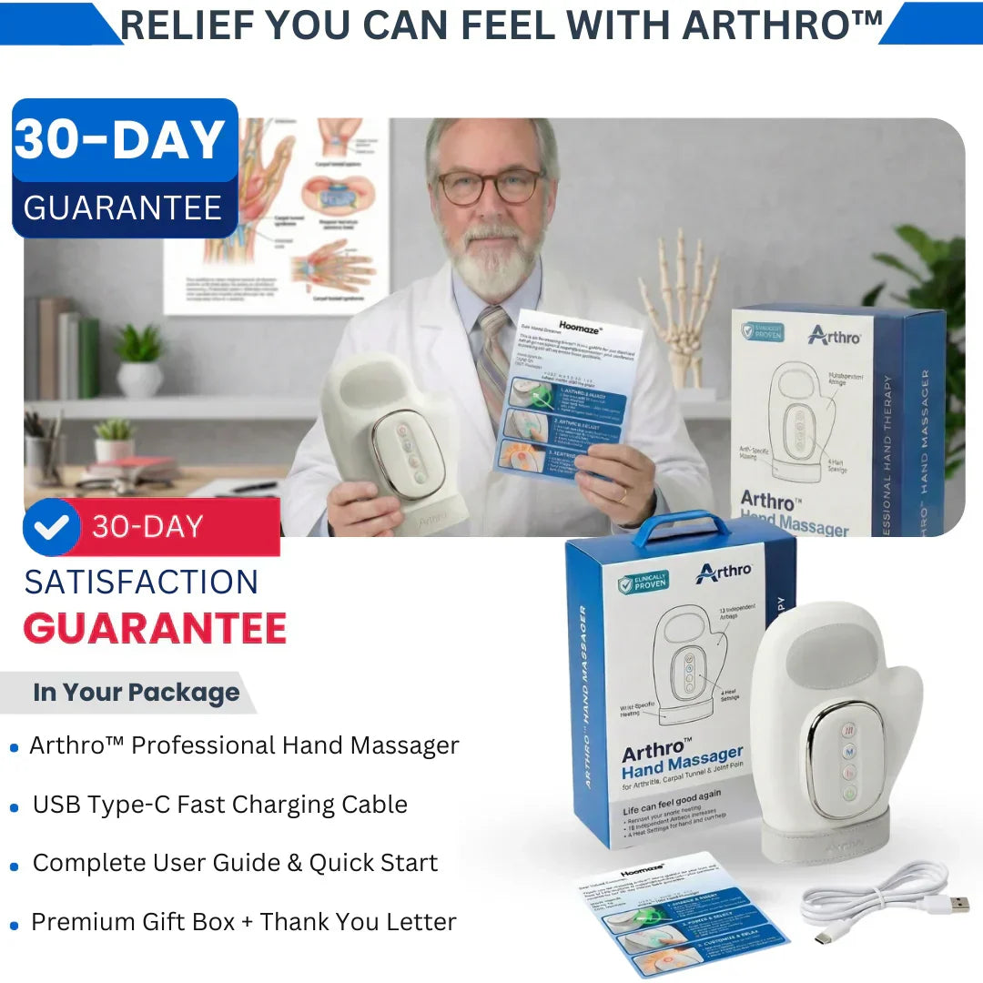 Hand Massager With Contoured Wrist Support And Finger Comfort