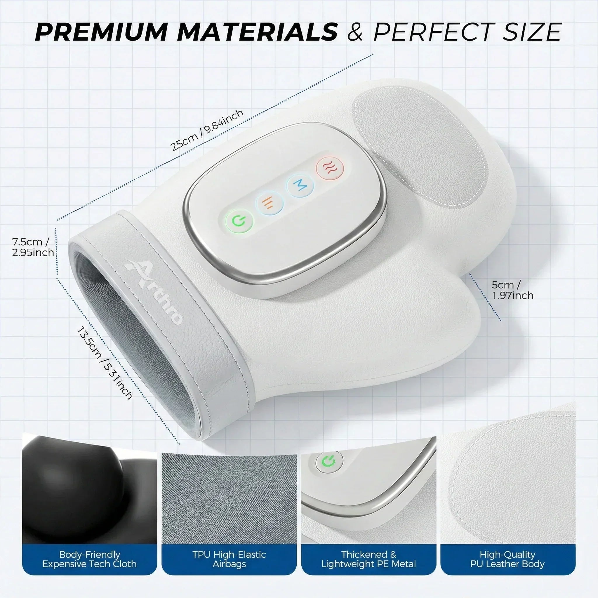 Hand Massager With Contoured Wrist Support And Finger Comfort