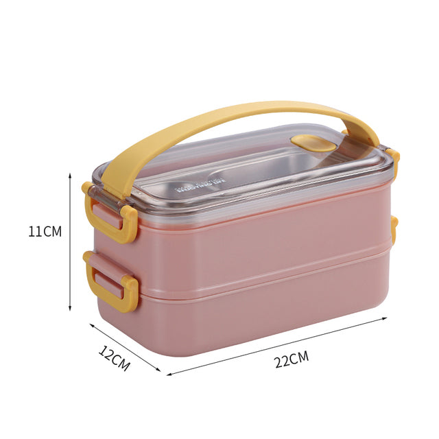 Isolierte Bento-Lunchbox mit Temperaturerhalt für Mahlzeiten bei der Arbeit und in der Schule