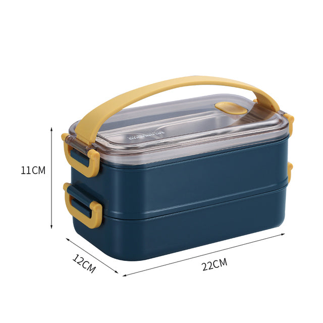 Isolierte Bento-Lunchbox mit Temperaturerhalt für Mahlzeiten bei der Arbeit und in der Schule