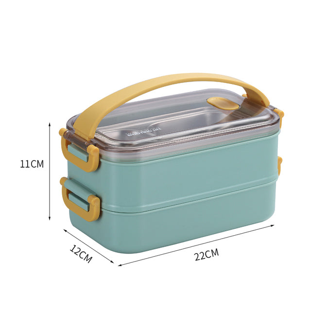 Isolierte Bento-Lunchbox mit Temperaturerhalt für Mahlzeiten bei der Arbeit und in der Schule