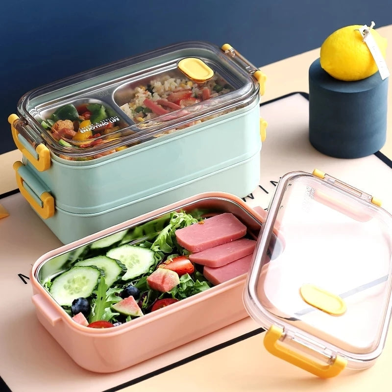 Isolierte Bento-Lunchbox mit Temperaturerhalt für Mahlzeiten bei der Arbeit und in der Schule