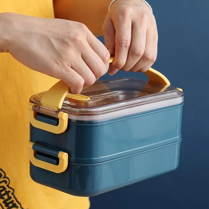 Isolierte Bento-Lunchbox mit Temperaturerhalt für Mahlzeiten bei der Arbeit und in der Schule