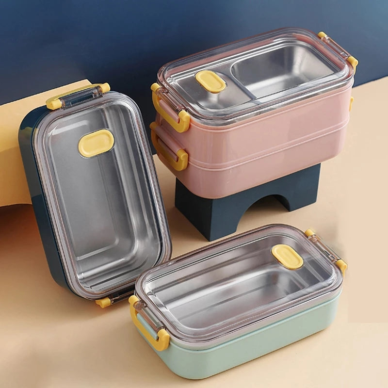 Isolierte Bento-Lunchbox mit Temperaturerhalt für Mahlzeiten bei der Arbeit und in der Schule