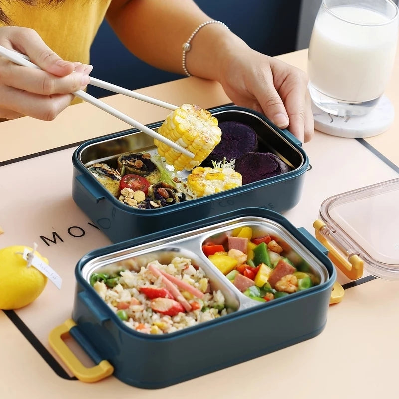 Isolierte Bento-Lunchbox mit Temperaturerhalt für Mahlzeiten bei der Arbeit und in der Schule
