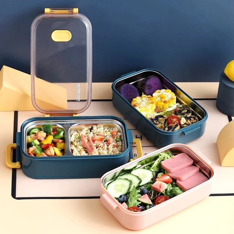 Isolierte Bento-Lunchbox mit Temperaturerhalt für Mahlzeiten bei der Arbeit und in der Schule