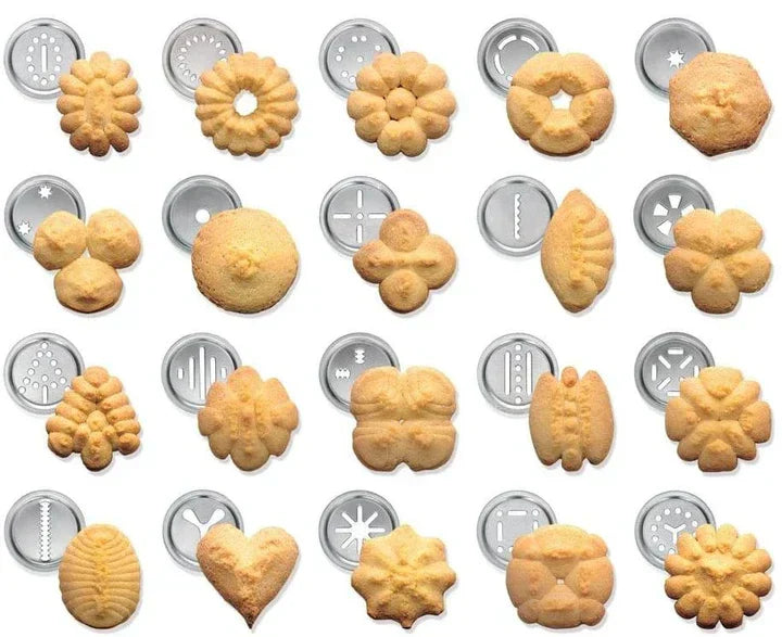 Metal Cookie Press Kit With Accessories For Creative Fresh Cookies Or Pastries