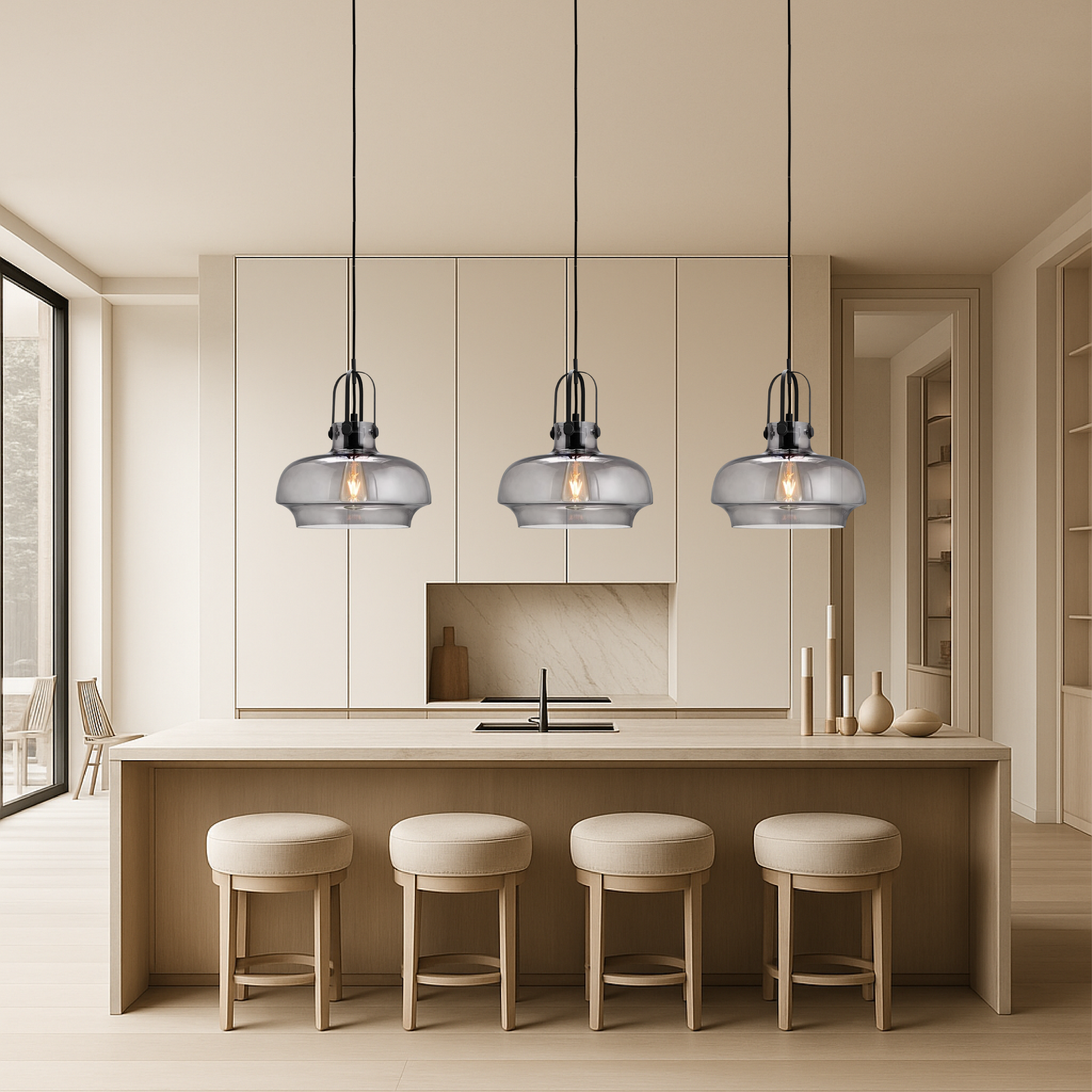 Lampa suspendată Aeron Industrial Loft cu finisaj metalic