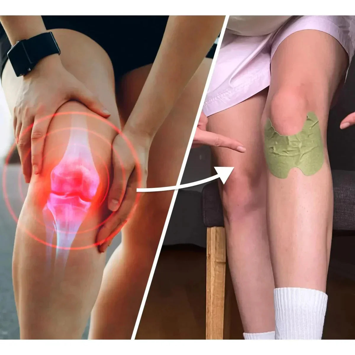 Parche NovaKnee de Ocho Horas para Alivio de Rodilla Durante el Movimiento Activo