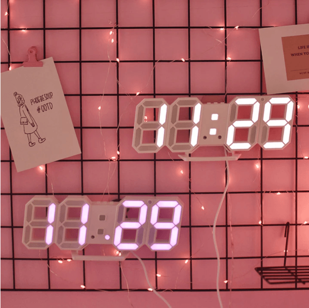Smart 3D Digital Alarm Clock With Modern Minimalist Look For Desks
