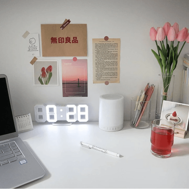 Smart 3D Digital Alarm Clock With Modern Minimalist Look For Desks