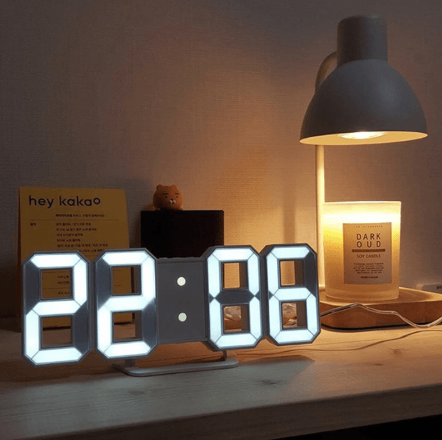 Smart 3D Digital Alarm Clock With Modern Minimalist Look For Desks