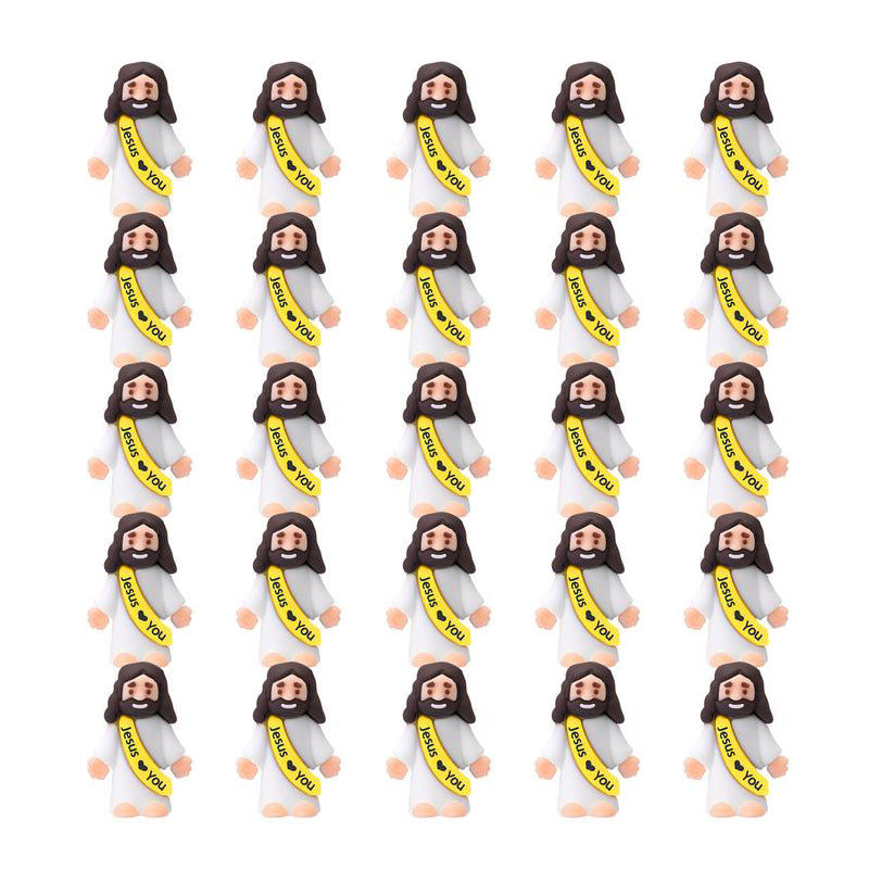 24-Piece Tiny Jesus Figurines Set With A Love You Message