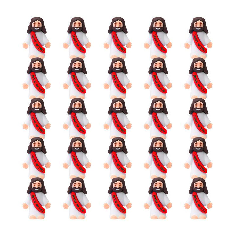 24-Piece Tiny Jesus Figurines Set With A Love You Message