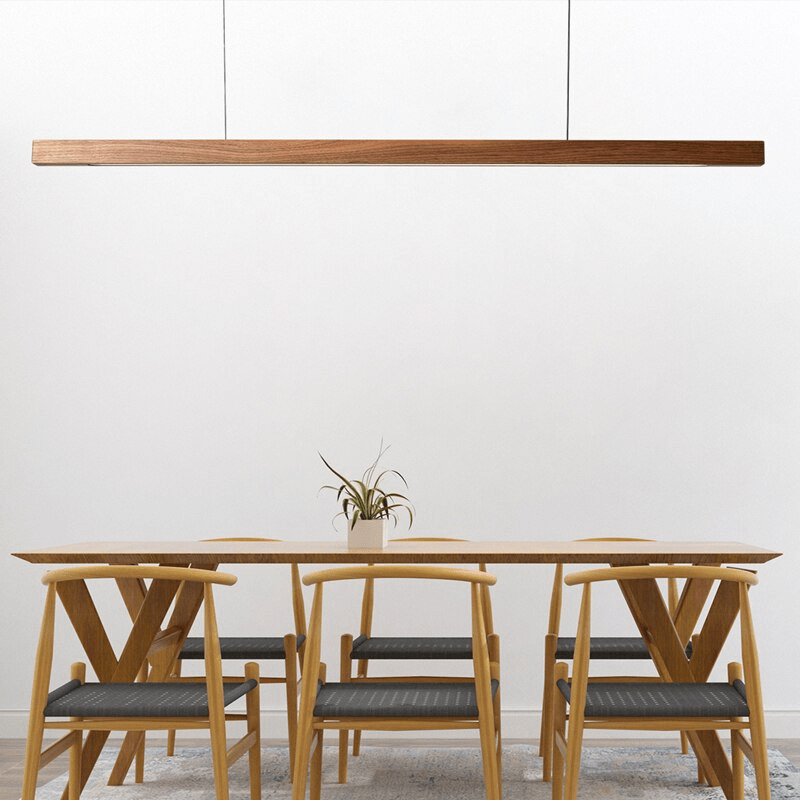 Luminária Suspensa de Madeira LED NovaLine Lighting com Altura Ajustável e LED de Baixo Consumo Energético