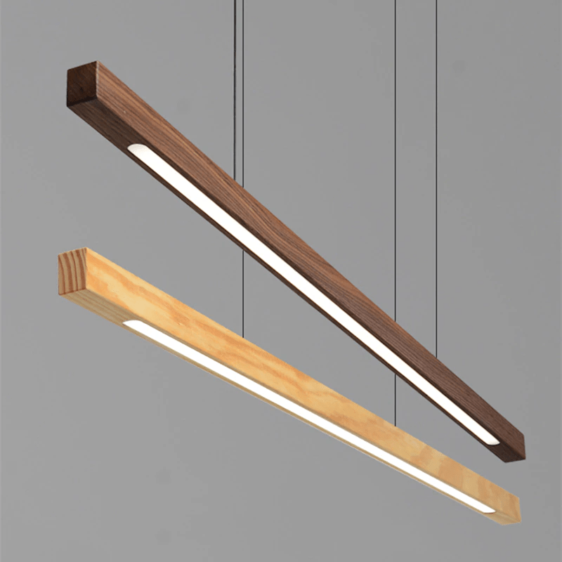 Luminária Suspensa de Madeira LED NovaLine Lighting com Altura Ajustável e LED de Baixo Consumo Energético