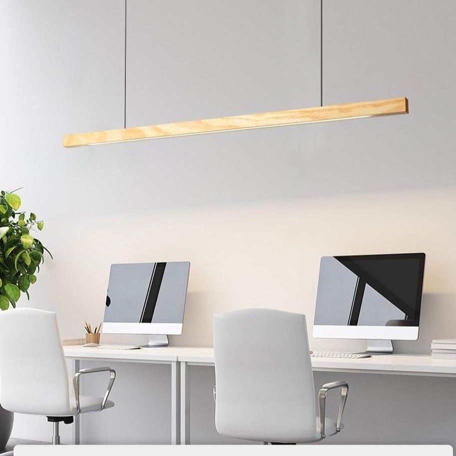 Luminária Suspensa de Madeira LED NovaLine Lighting com Altura Ajustável e LED de Baixo Consumo Energético