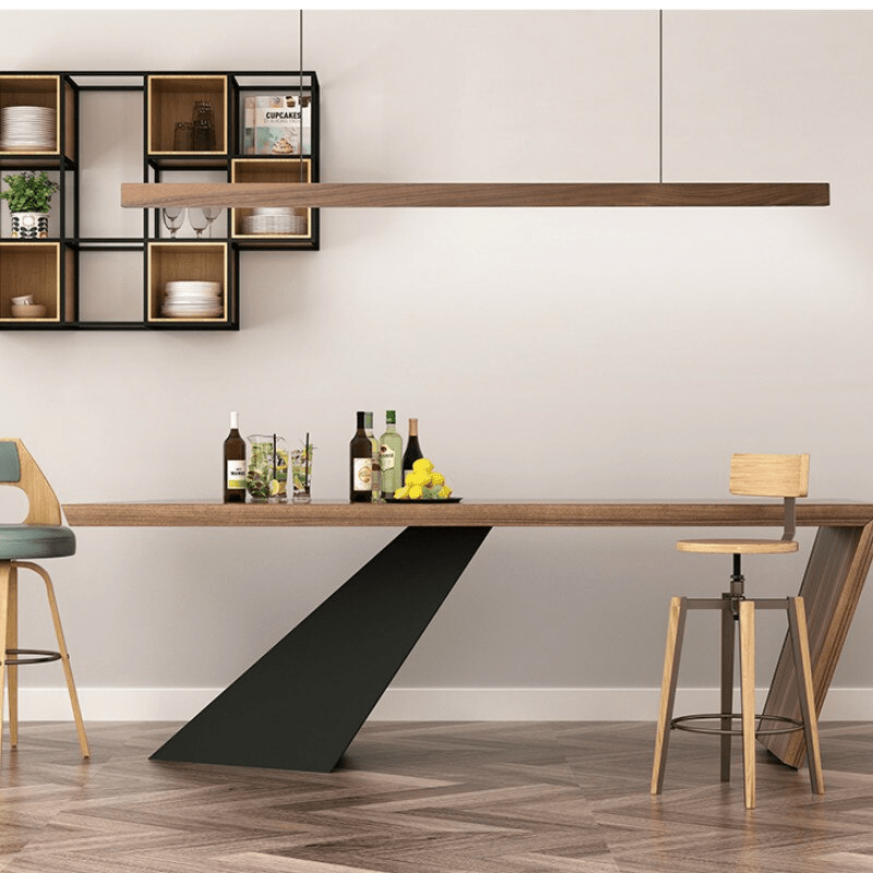 Luminária Suspensa de Madeira LED NovaLine Lighting com Altura Ajustável e LED de Baixo Consumo Energético